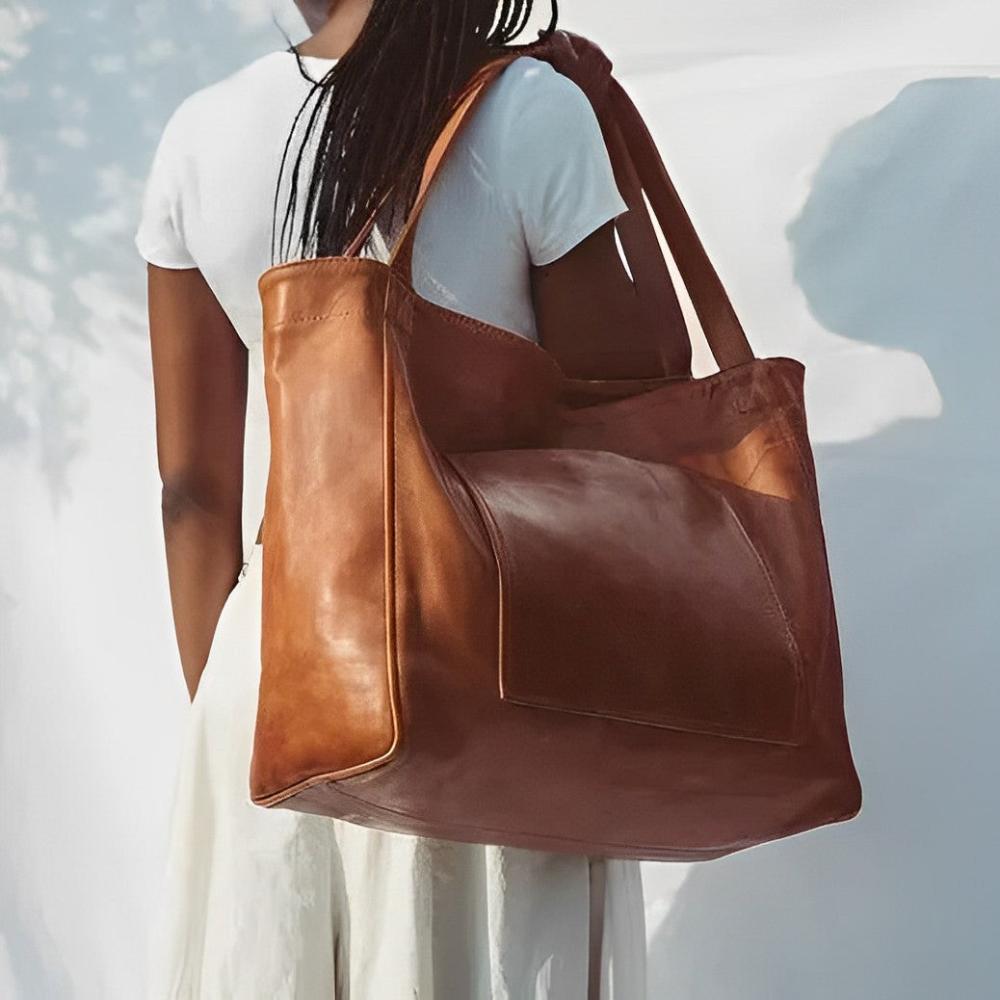 Hanna – Klassische Leder Schultertasche