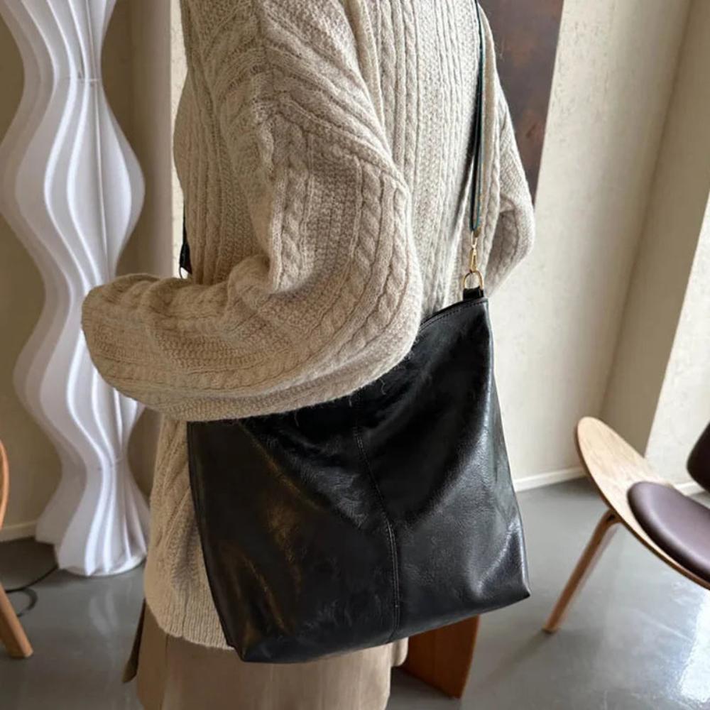 Greta - Vintage Leder-Schultertasche