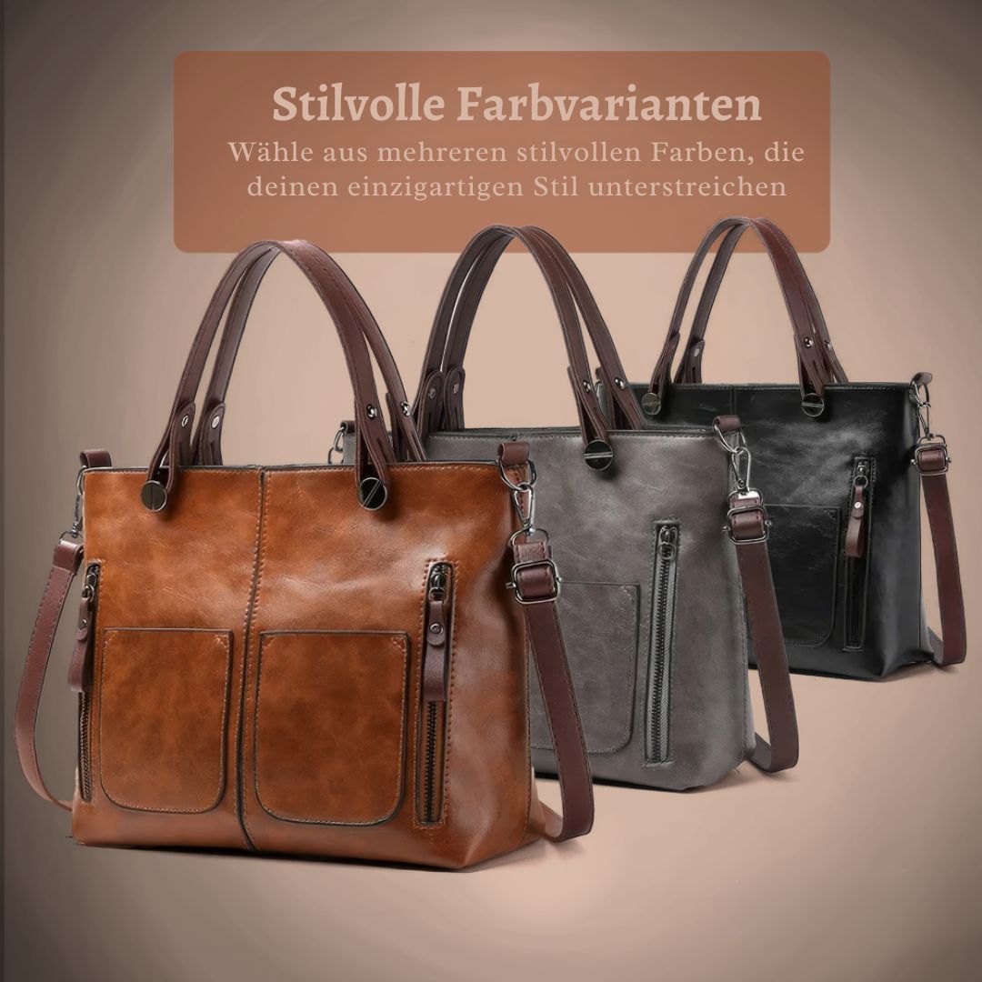Helga - Schultertasche aus Echtleder