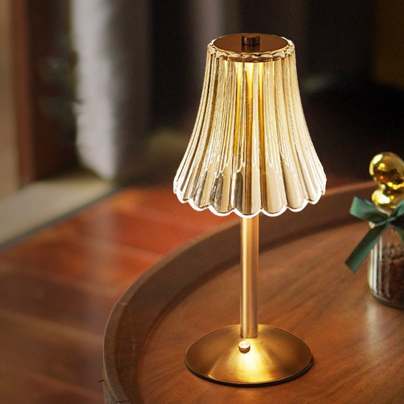 Pharos Goldene Kristallen Tischlampe
