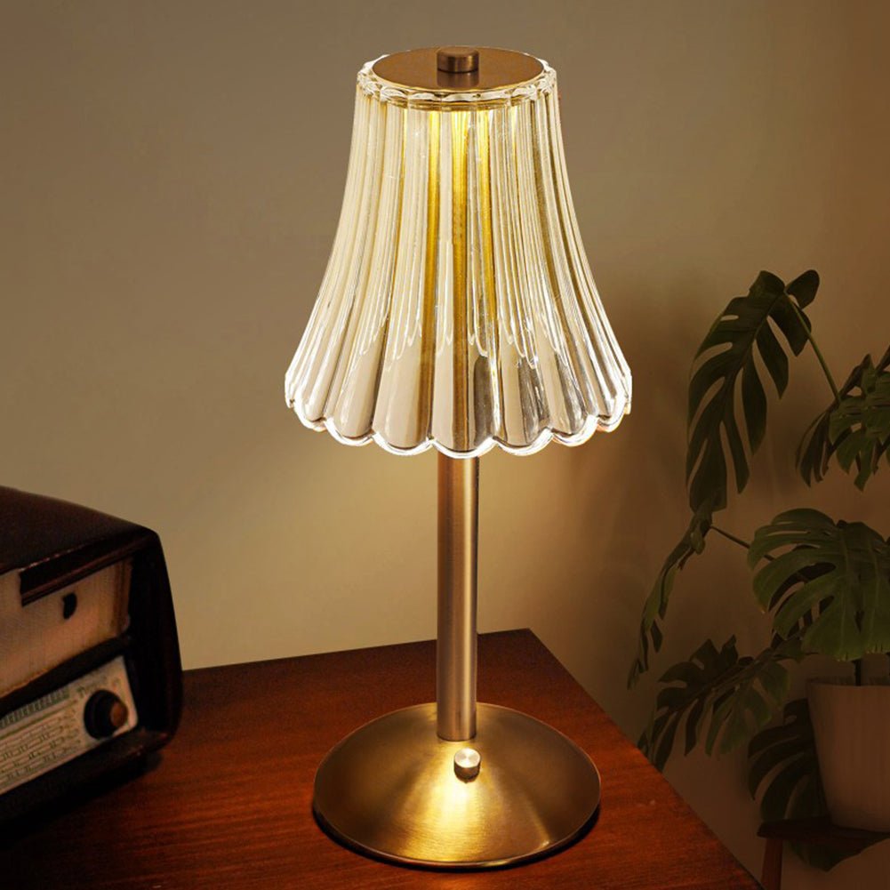 Pharos Goldene Kristallen Tischlampe