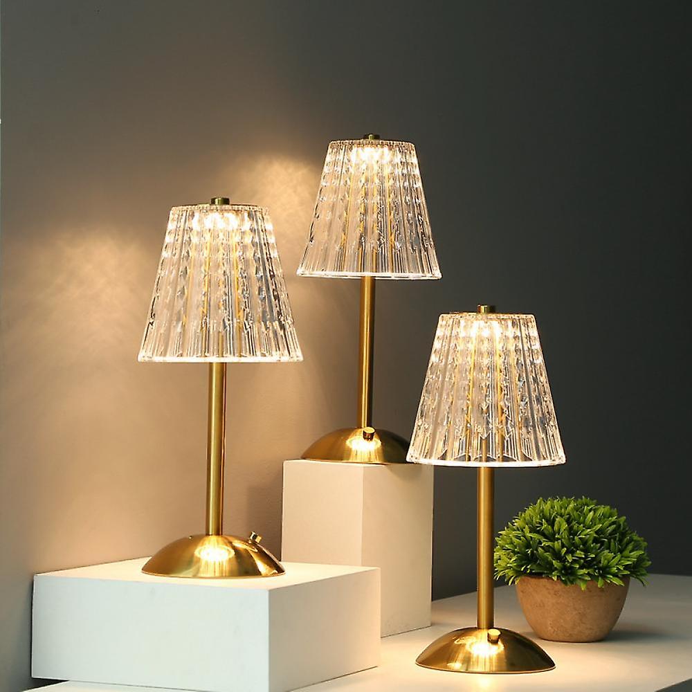 Pharos Goldene Kristallen Tischlampe