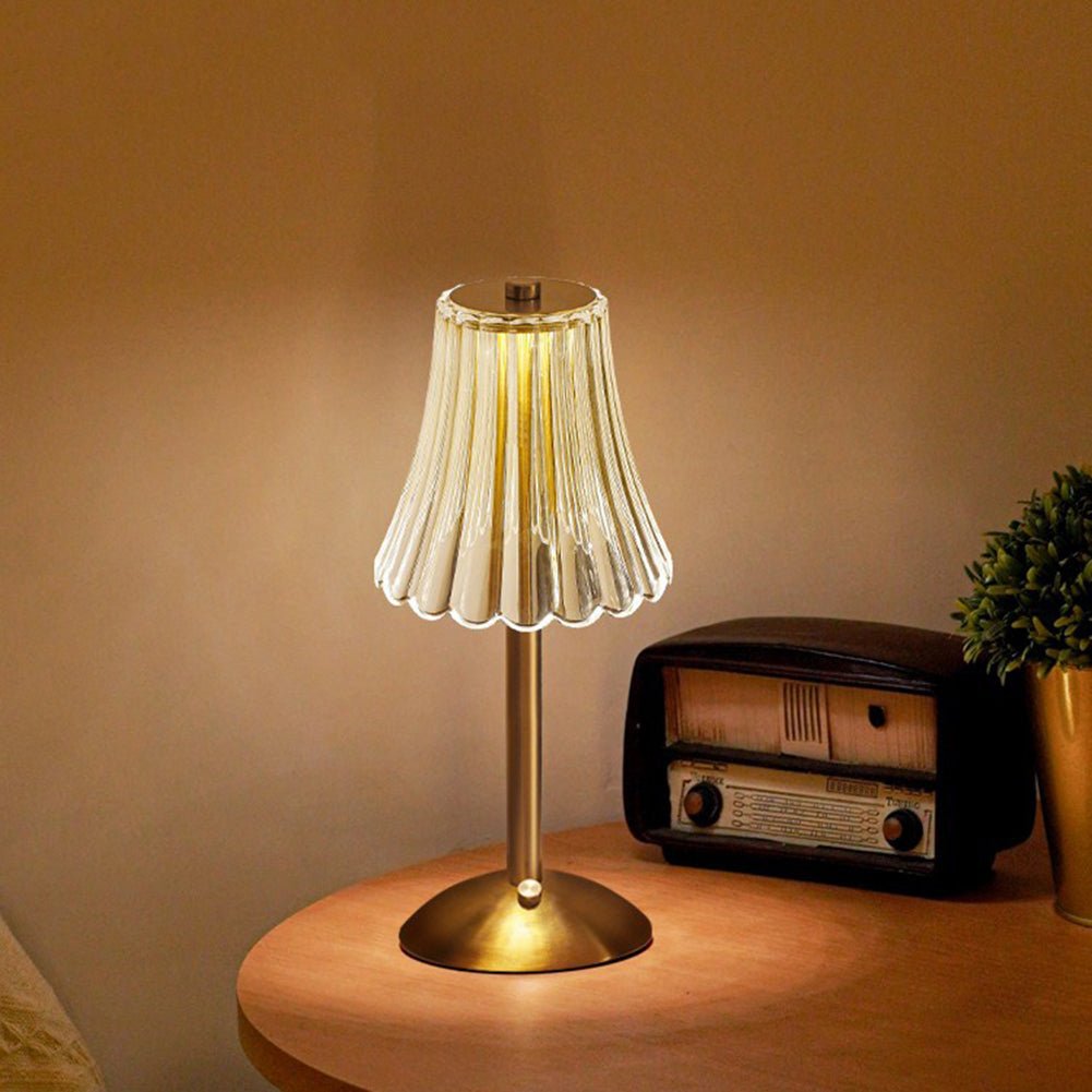 Pharos Goldene Kristallen Tischlampe