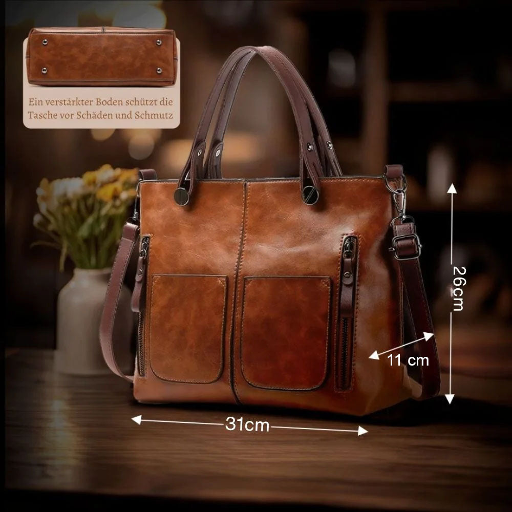 Helga - Schultertasche aus Echtleder
