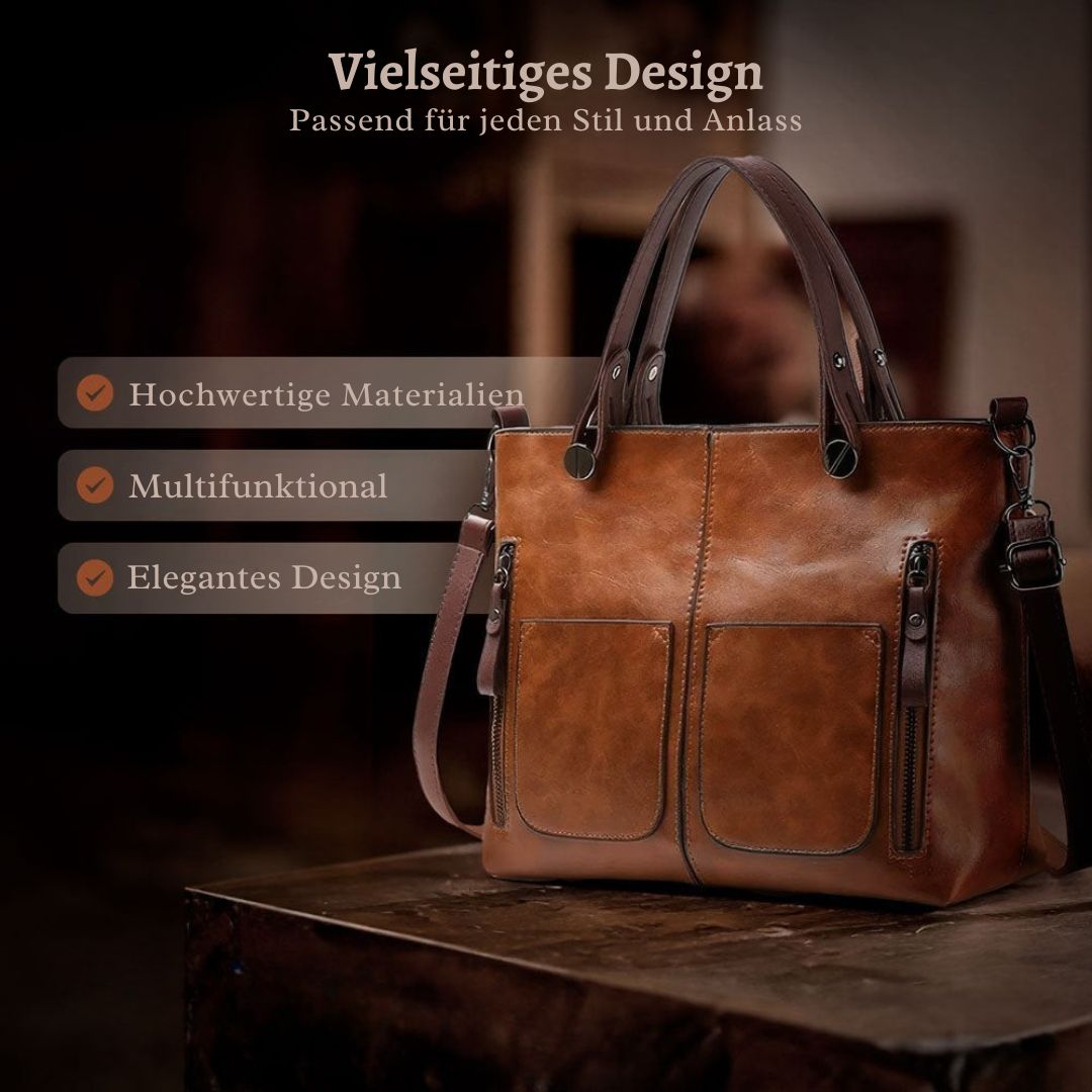 Helga - Schultertasche aus Echtleder